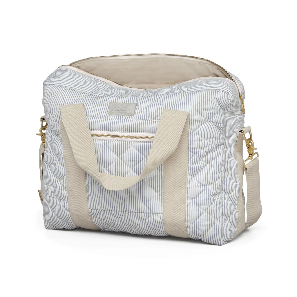 Changing Bag W/pram Straps - OCS - Classic Stripes Blue 3 Changing Bag W/pram Straps - OCS - Classic Stripes Blue