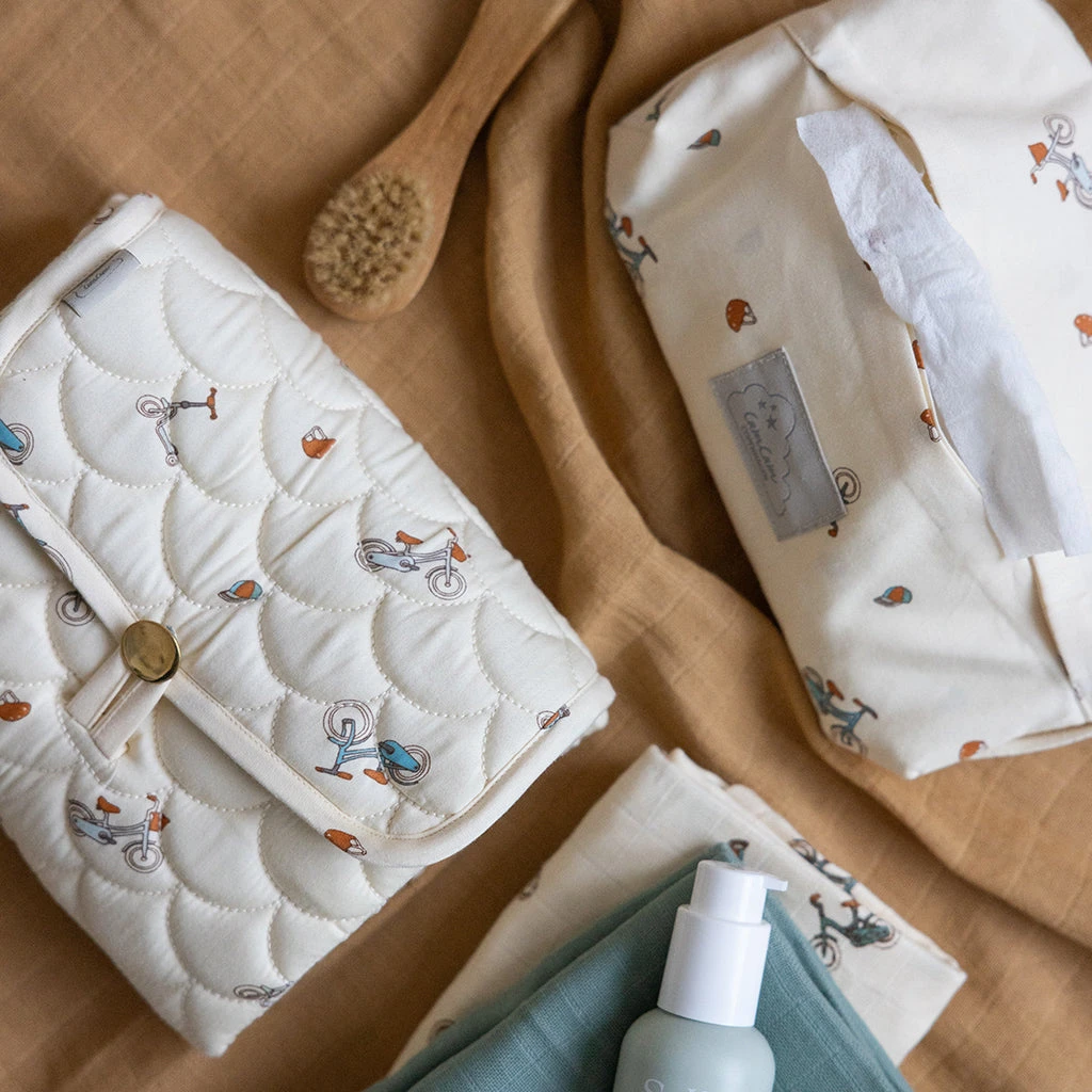 Wet Wipe Cover - GOTS - Bicycles 4 Wet Wipe Cover - GOTS - Bicycles - Image 2