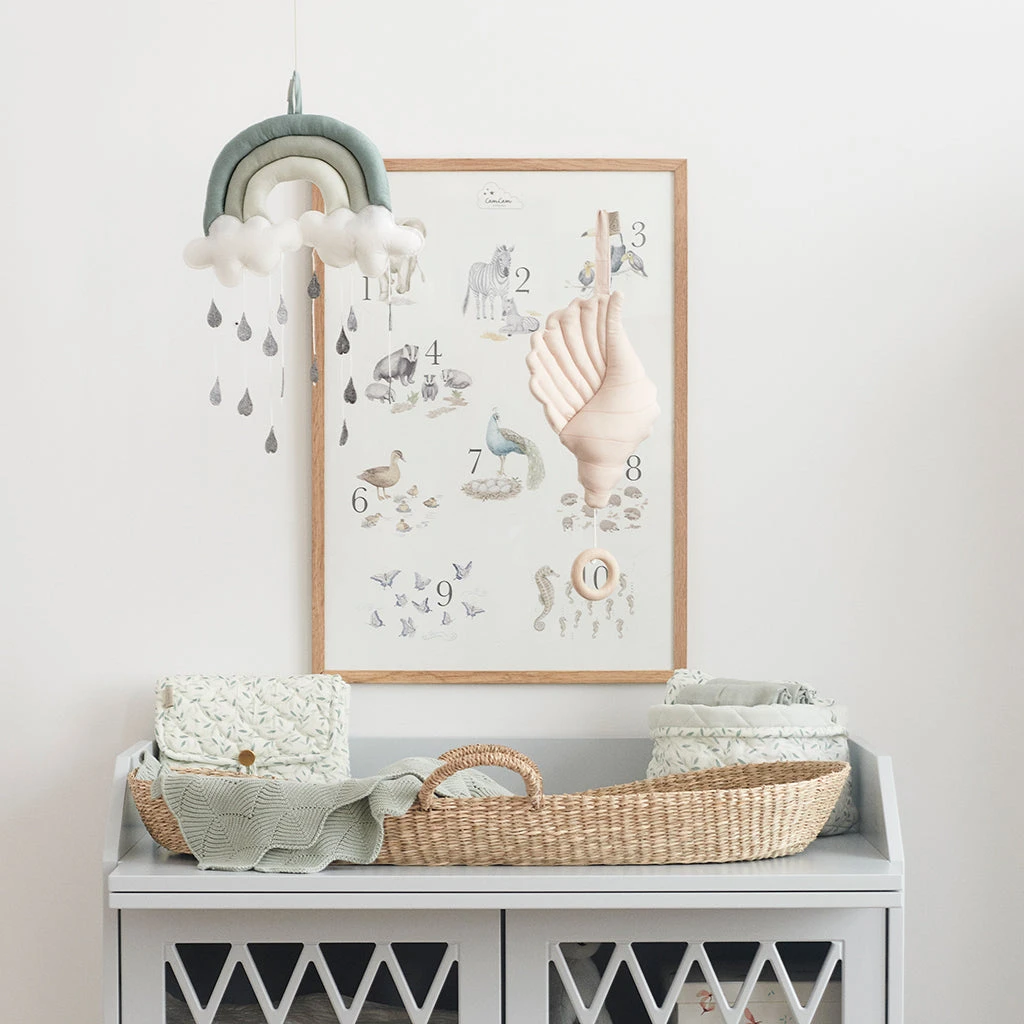 Quilted Storage Basket - Set Of Two - OCS Green Leaves 4 Quilted Storage Basket - Set Of Two - OCS Green Leaves - Image 2