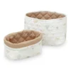 Quilted Storage Basket, Set Of Two - OCS Dreamland/Camel -Baby Supply Store 1653 QuiltedStorageBasket P84 Dreamland 1