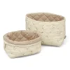 Quilted Storage Basket, Set Of Two - OCS Ashley, Latte -Baby Supply Store 1653 QuiltedStorageBasket P86 Ashley