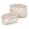 Quilted Storage Basket, Set Of Two - OCS Lierre/Almond -Baby Supply Store 1653 Quilted Storage Basket P82 Lierre 1