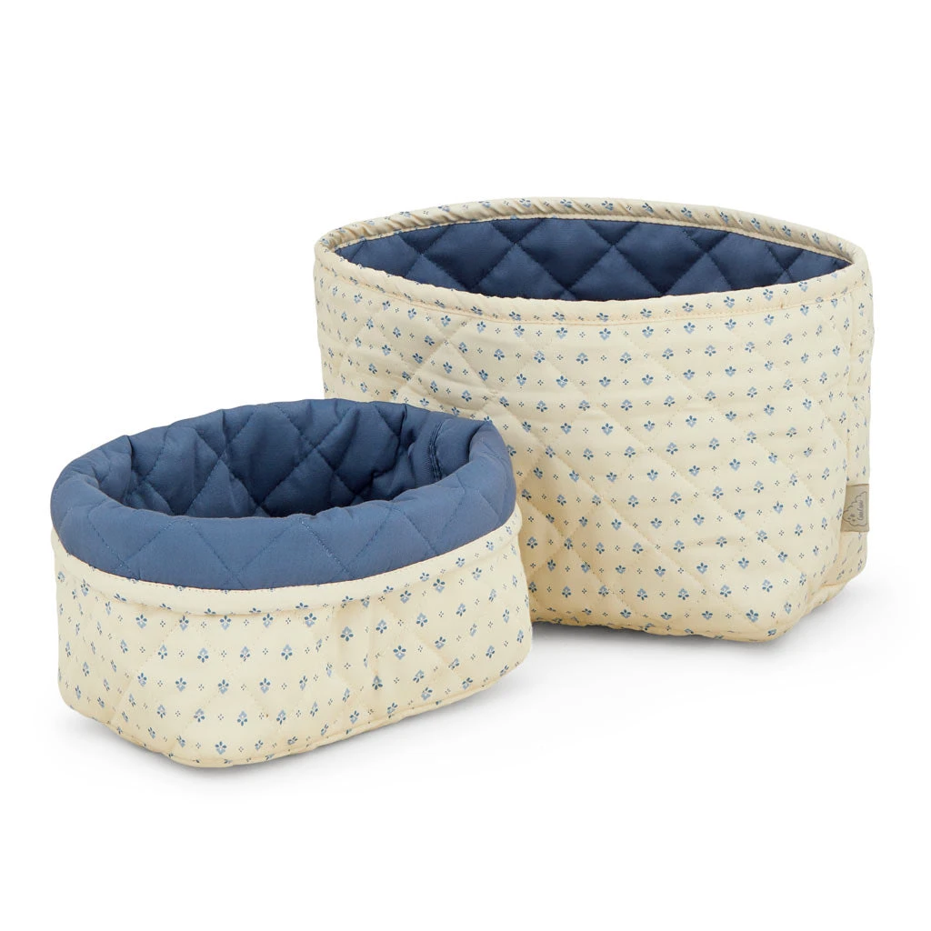 Quilted Storage Basket, Set Of Two - OCS - Capri 3 Quilted Storage Basket, Set Of Two - OCS - Capri