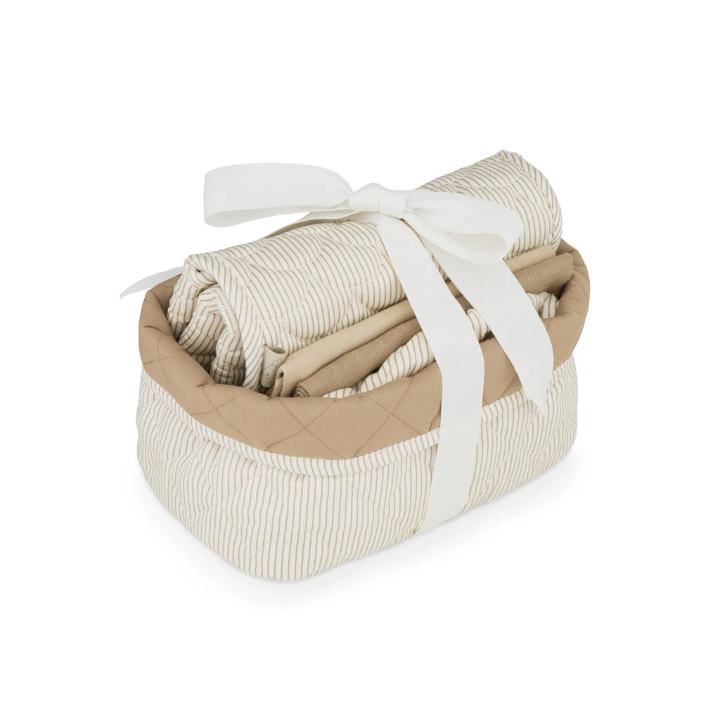 Birth Gift- Baby Care Set - Classic Stripes Camel 3 Birth Gift- Baby Care Set - Classic Stripes Camel