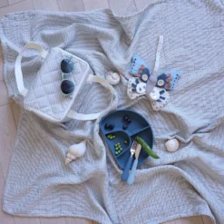 Soft Blanket - OCS Classic Stripes Blue -Baby Supply Store 1716 RainbowDividedPlate 89 MidnightBlue 15