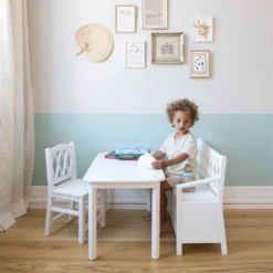 Harlequin Kids Storage Bench - FSC Mix - White -Baby Supply Store 2002 Harlequin Kids Chair 23 white 91ab2dec 1411 43e8 9245 05958530214a