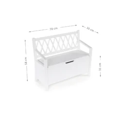 Harlequin Kids Storage Bench - FSC Mix - White -Baby Supply Store 2003B HARLEQUIN 20KIDS 20STORAGE 20BENCH 23 WHITE scaled