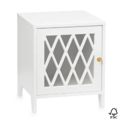 Harlequin Bedside Table - FSC Mix - White