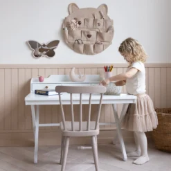 Hanging Organizer - Bear - GOTS - Latte -Baby Supply Store 2046 Luca Desk 23 White 3