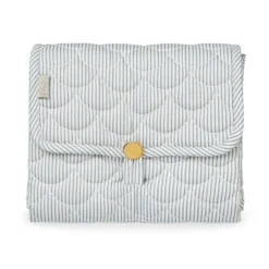 Changing Mat, Quilted - OCS Classic Stripes Blue, Praline