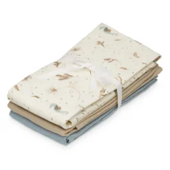 Muslin Cloth, 3-pack - GOTS Mix - Sea Garden