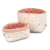 Quilted Storage Basket, Set Of Two - OCS - Bows -Baby Supply Store 5712805139353