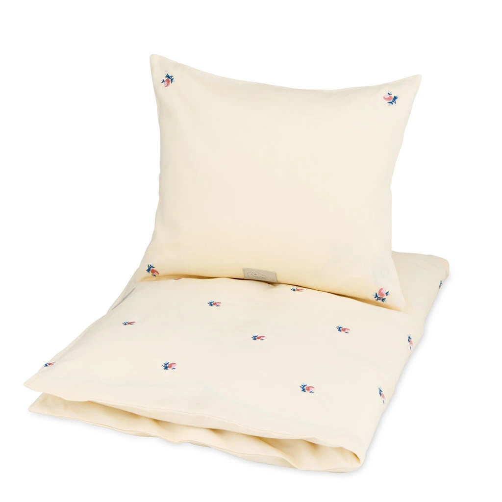 Embroidered Bedding, Baby, 70x100cm - GOTS - Berries 3 Embroidered Bedding, Baby, 70x100cm - GOTS - Berries