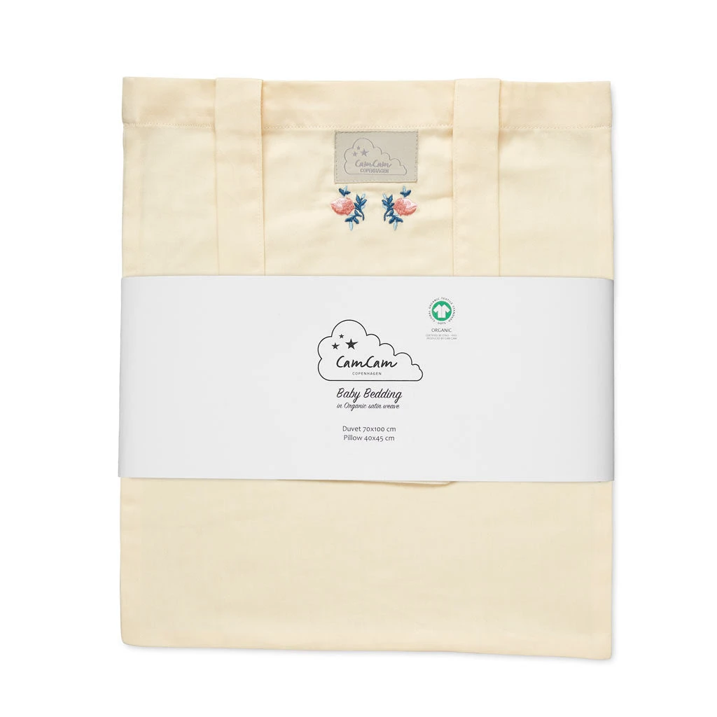 Embroidered Bedding, Baby, 70x100cm - GOTS - Berries 5 Embroidered Bedding, Baby, 70x100cm - GOTS - Berries - Image 3