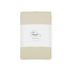 Sheet, Fitted, 70x140x15cm - GOTS - Praline