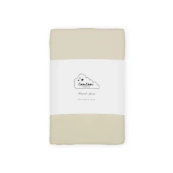 Sheet, Fitted, 60x120x15cm - GOTS - Praline