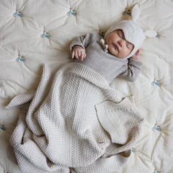 Harper Baby Knit Throw - GOTS - Off White 13 Harper Baby Knit Throw - GOTS - Off White -Baby Supply Store 616 Harper Knit Blanket 21 Off White 12 1