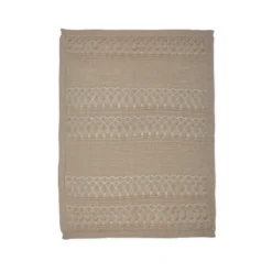 Pointelle Baby Knit Throw - GOTS - Hazel -Baby Supply Store 617 Pointelle Knit Blanket 103 Hazel 02