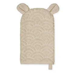 Wash Glove W/ Ears - GOTS Almond