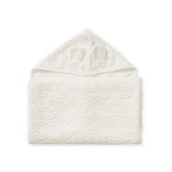 Towel, Junior, Hooded W/ Ears - GOTS Off-White