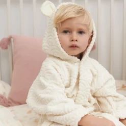 Bathrobe, Hooded W/ Ears, 1-2 Yrs - GOTS Off-White -Baby Supply Store 635 21 LIFESTYLE 2