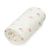 Muslin Baby Blanket - GOTS Windflower Creme -Baby Supply Store 671 Muslin Baby Blanket P62 Windflower Creme 1