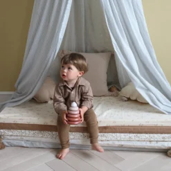 Bed Canopy - GOTS Classic Stripes Blue 11 Bed Canopy - GOTS Classic Stripes Blue -Baby Supply Store 772 BedCanopy P85 ClassicStripesBlue10