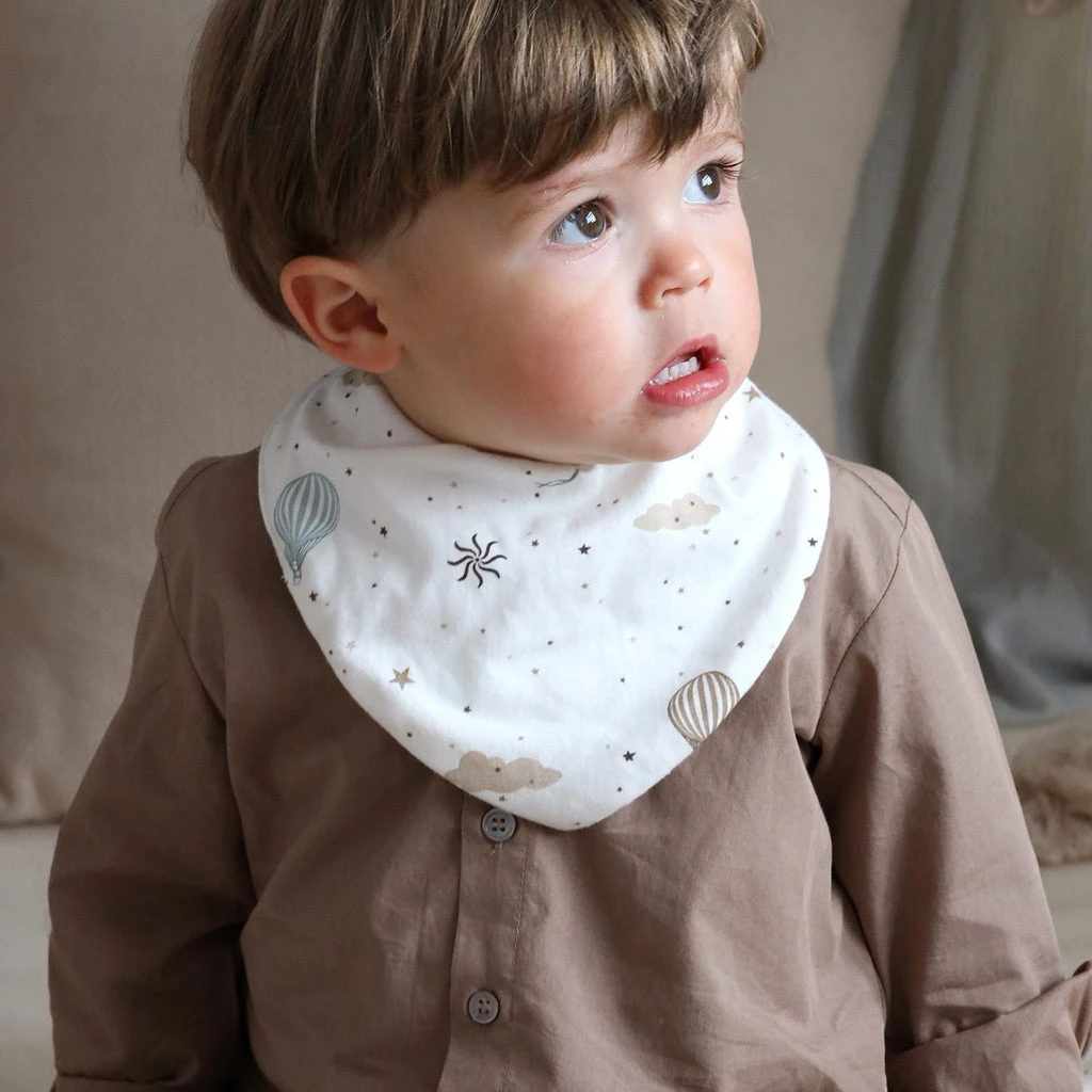 Bandana Bib, Jersey, 2-Pack - GOTS Dreamland 4 Bandana Bib, Jersey, 2-Pack - GOTS Dreamland - Image 2