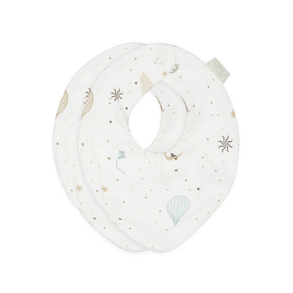 Bandana Bib, Jersey, 2-Pack - GOTS Dreamland 3 Bandana Bib, Jersey, 2-Pack - GOTS Dreamland