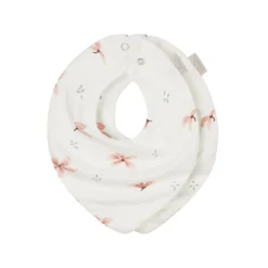 Bandana Bib, Jersey, 2-Pack - GOTS Windflower Creme