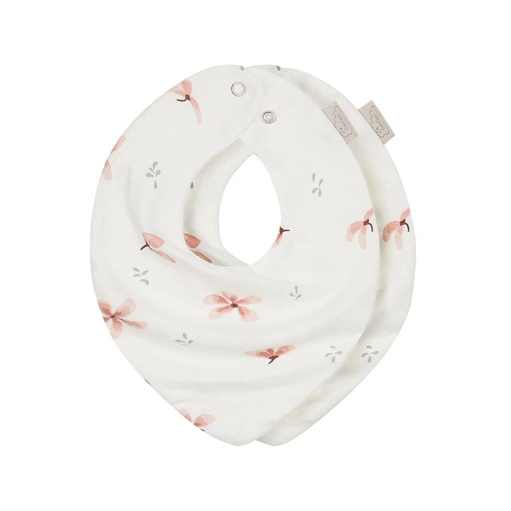 Bandana Bib, Jersey, 2-Pack - GOTS Windflower Creme 3 Bandana Bib, Jersey, 2-Pack - GOTS Windflower Creme