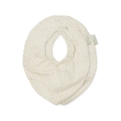 Bandana Bib, Jersey, 2-Pack - GOTS Classic Stripes Camel