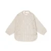 Bib, Sleeved - Classic Stripes Camel -Baby Supply Store 924 Sleeved Bib P88 ClassicStripesCamel