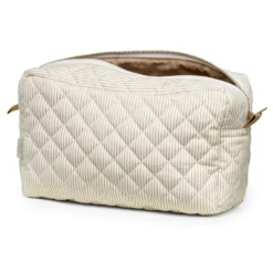 Toiletry Bag - OCS Classic Stripes Camel/ Camel