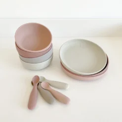 Flower Plates, 2-pack - Earth Mix -Baby Supply Store SILICONE DINNERWARE 2 0243ed7c 58eb 41c3 b3be 9fa583f66a9b